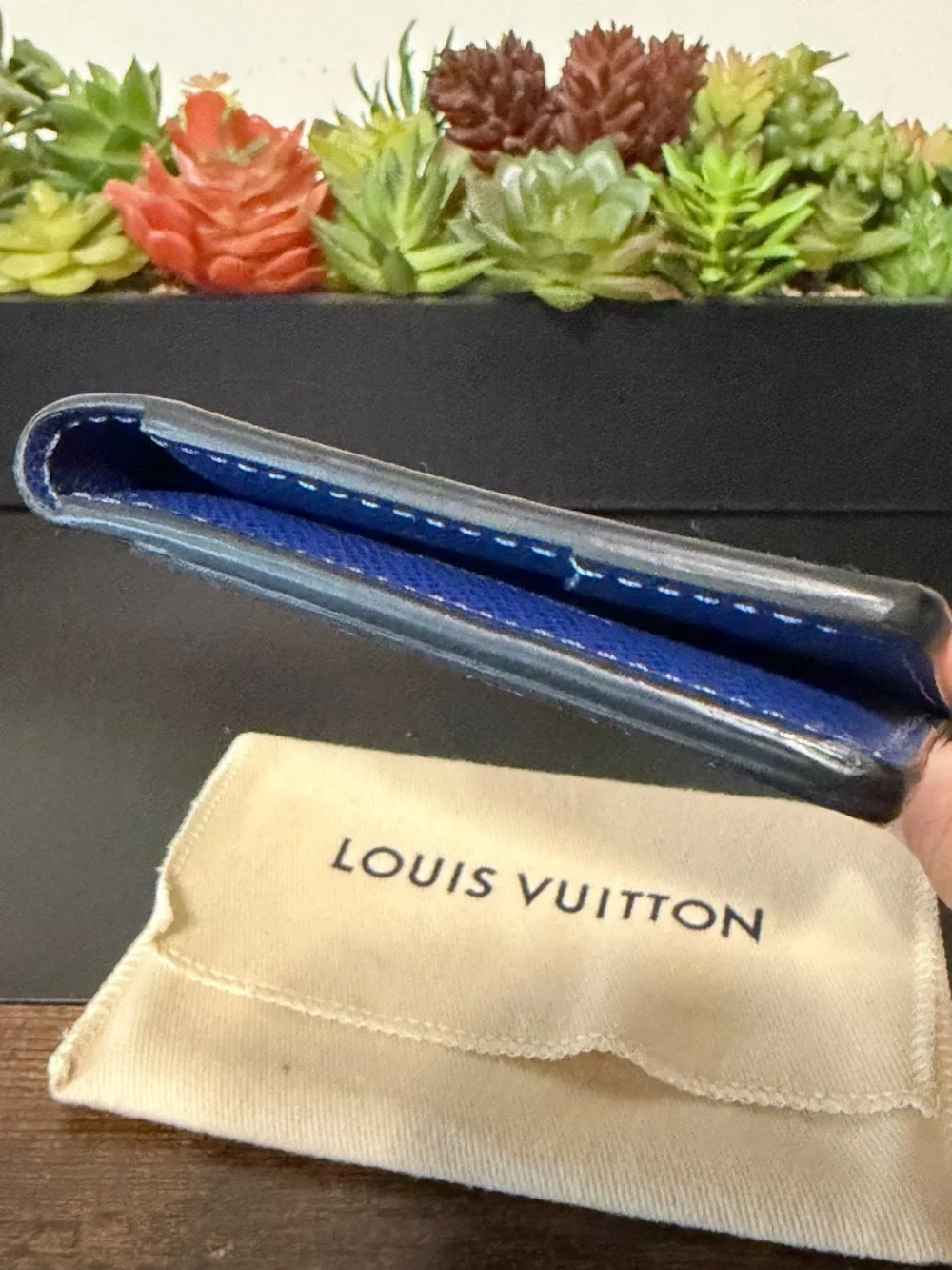 Louis Vuitton Blue Taigarama Monogram Pocket Organizer